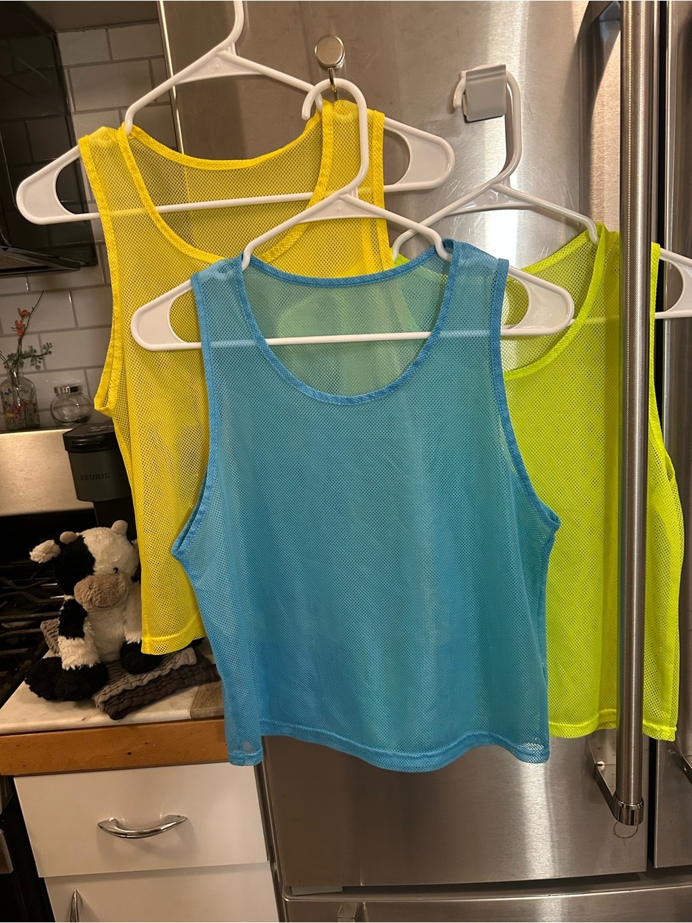 Y2K neon mesh sleeveless tops-bundle retro-sheer layering rave/club wear NWOT